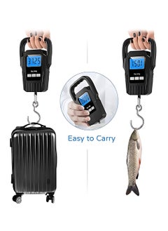 Panvil Digital Hanging Scale | Fishing Scale, 50g - 50Kg |  Luggage Scale | Fish Weighing Scale | Upgrade Large Handle & Backlit LCD Display | Postal Scale | Fishing Gifts for Men | High Quality | Black  - Image 3