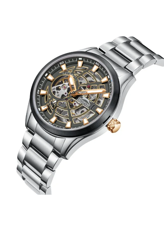 Slazenger SLAZENGER SL.9.2411.1.04 Men's Automatic  Display Watch & Metal Strap Silver