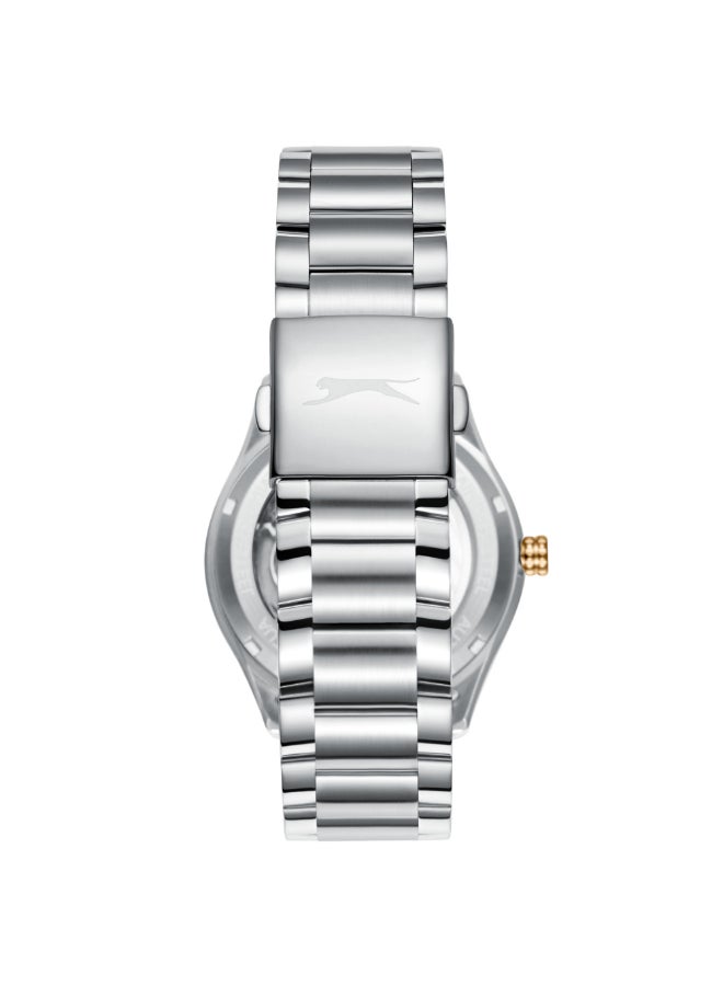 سلازنجر ساعة رجالية أوتوماتيكية بسوار معدني فضي - Image 4