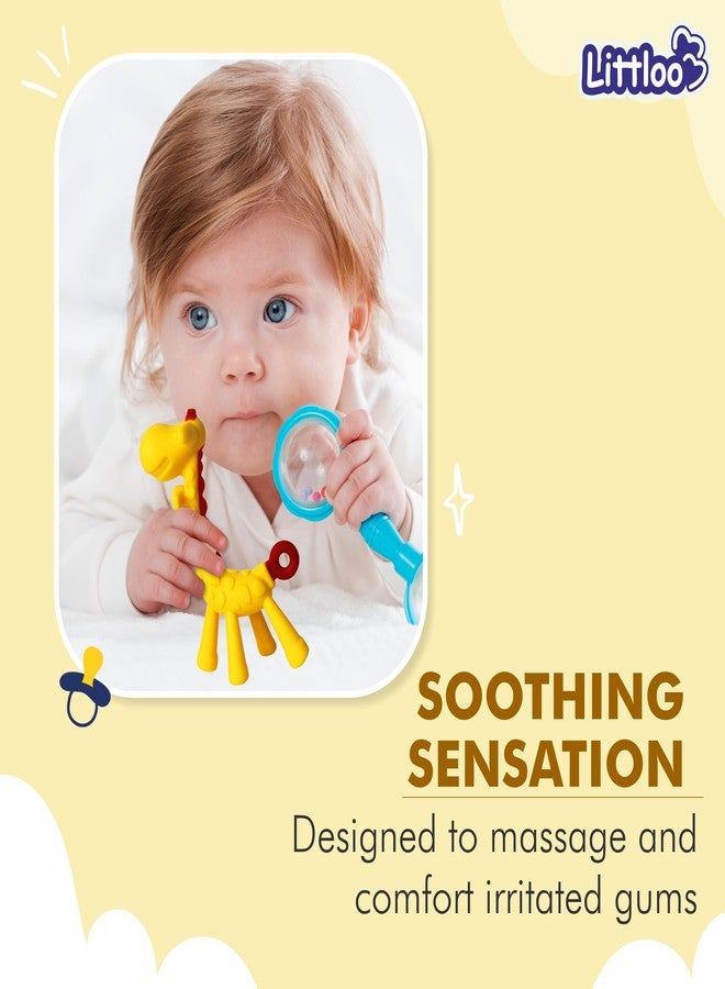Littloo Baby Giraffe Teether - Soothing Relief for Teething Infants (Yellow) - Image 3