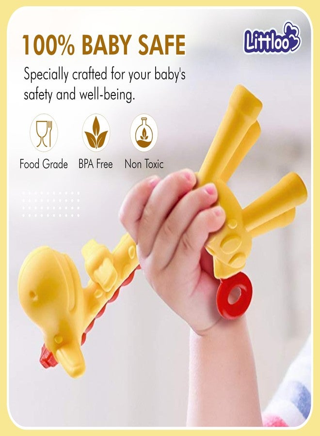 Littloo Baby Giraffe Teether - Soothing Relief for Teething Infants (Yellow) - Image 4