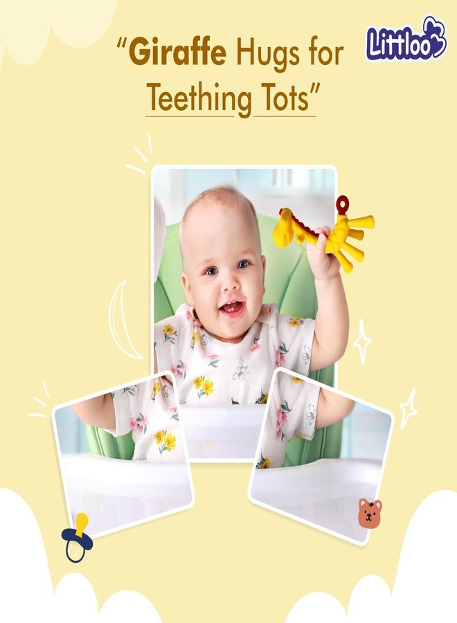 Littloo Baby Giraffe Teether - Soothing Relief for Teething Infants (Yellow) - Image 2