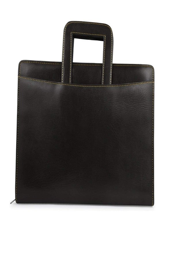 KANABEELeatherette Material Professional File Folder for Certificates, Document Bag with Adjustable Handles - Black (30 Leafs) - Image 1