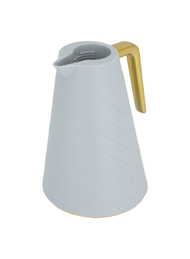 Alsaif Gallery Glory Pro Thermos Light Gray With Golden Handle 1L - Image 3