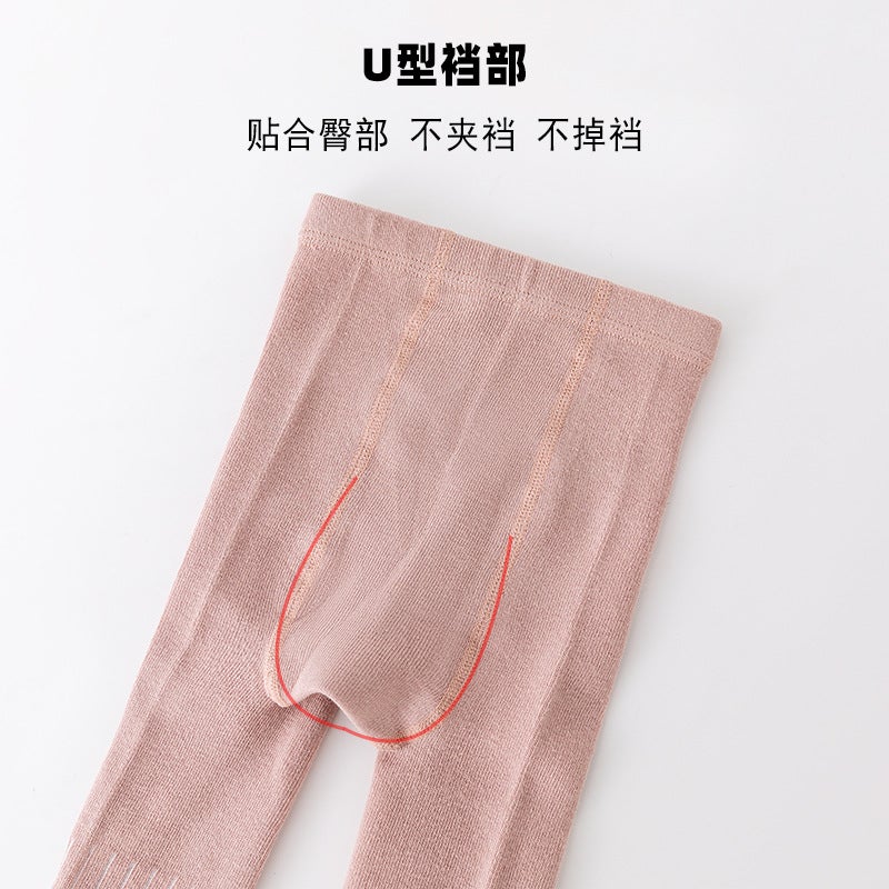 Girls' Pantyhose New Cotton Children'S Leggings Baby Outer Wear Medium Thick Cartoon Flower One-Piece Socks - Image 5