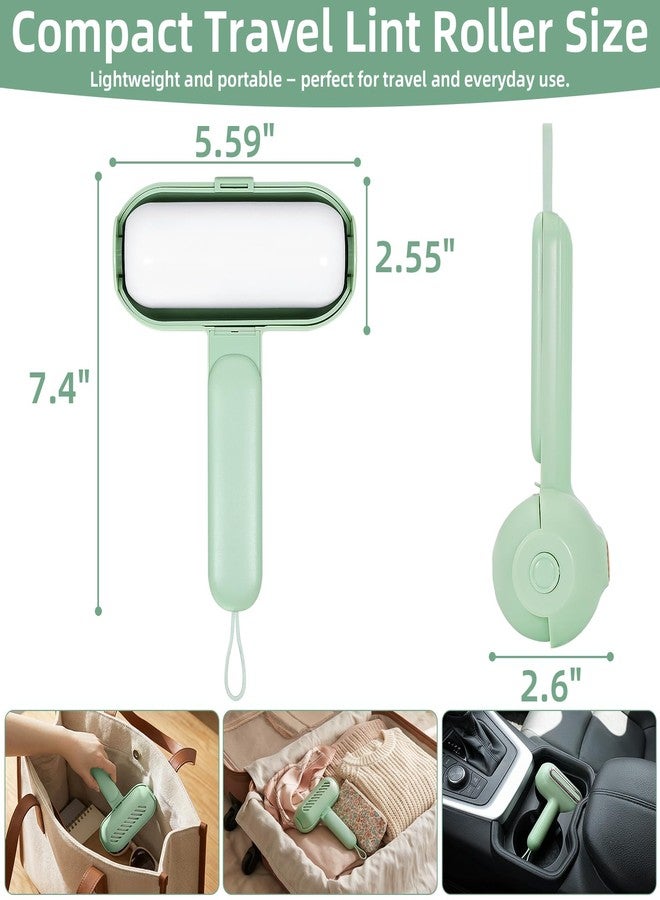 neotidy Reusable Lint Roller for Pet Hair Extra Sticky, Washable Silicone Lint Roller Reusable for Clothes, Mini Travel Size Portable Sticky Lint Roller with Handle & Hanging Loop, Green 1 Pack - Image 3