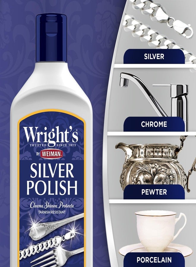 Wright's Silver Cleaner and Polish - 7 Ounce (2 Pack) Ammonia-Free - Use on Silver, Jewelry, Antique Silver - Image 4