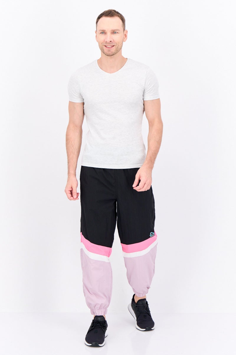 Gotcha Men Regular Fit Colorblock jogger Pants, Black Combo  - Image 4