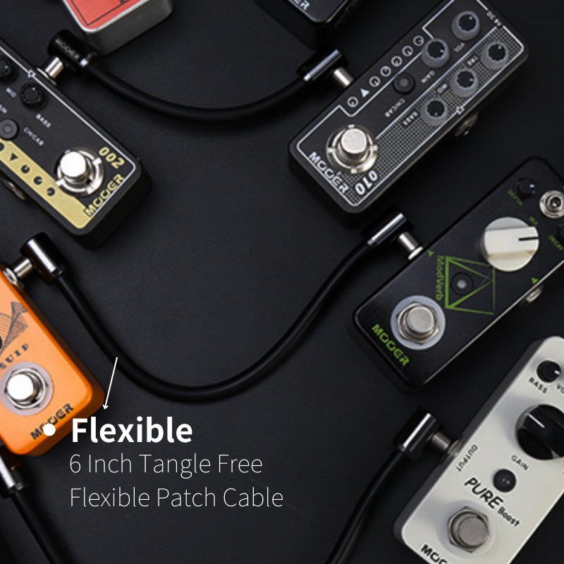 MOOER Guitar Pedalboard 6 inch Patch Cable 3Pack - Image 3