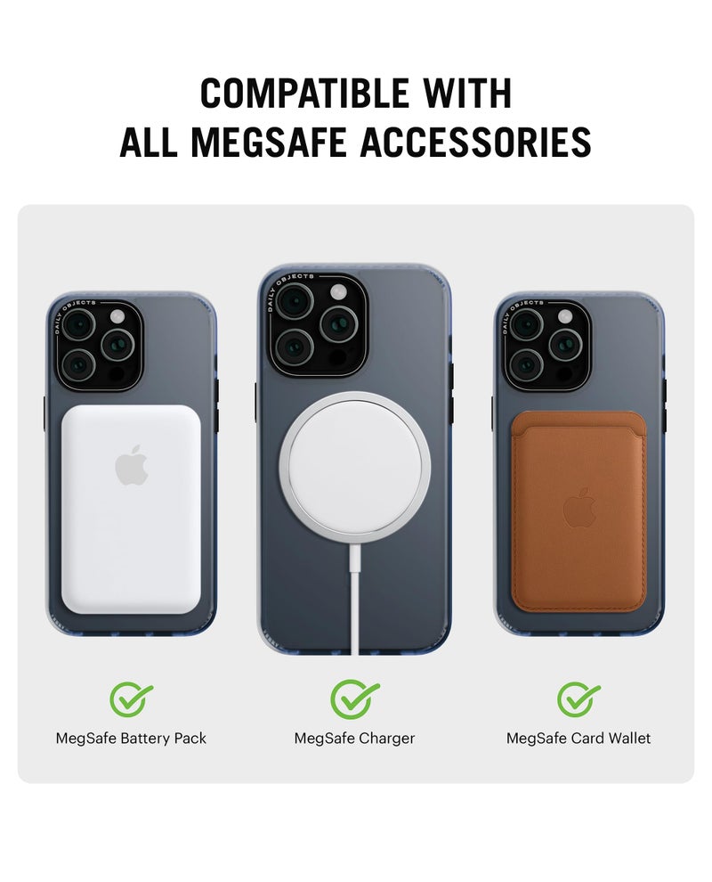 DailyObjects Polycarbonate Case for iPhone 15 Pro Compatible with Mag-Safe Wireless Charging,Blue Nimbus Slim Shockproof Back Cover - Image 4
