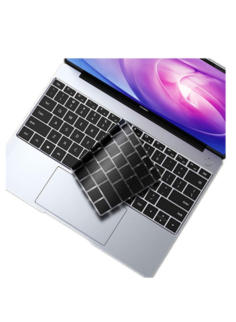 Silicone Keyboard Skin Cover Compatible with Huawei Matebook D14/D15 and  Huawei Matebook 14 2019/Matebook X Pro 13.9, Premium Ultra Thin,Black - Image 1