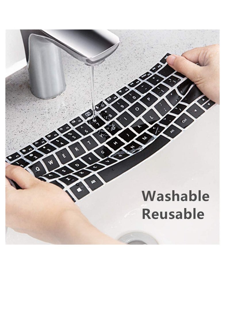 Silicone Keyboard Skin Cover Compatible with Huawei Matebook D14/D15 and  Huawei Matebook 14 2019/Matebook X Pro 13.9, Premium Ultra Thin,Black - Image 2