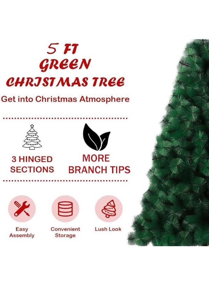 NIBEMINENT Christmas Tree,6FT Christmas Tree with Metal Stand, Aritificial Christmas Treefor Home, Office - Image 4