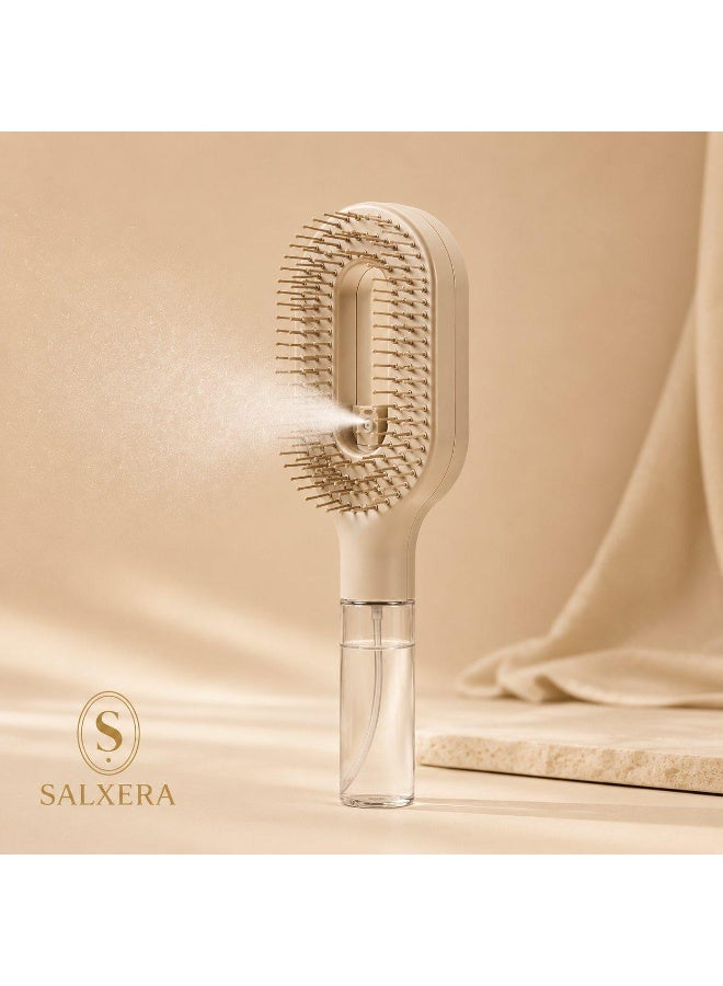 SALXERA Spray Hair Brush for Kids & Adults | Pain-Free Detangling Brush with Fine Mist | Reduces Hair Pulling & Breakage - Image 1