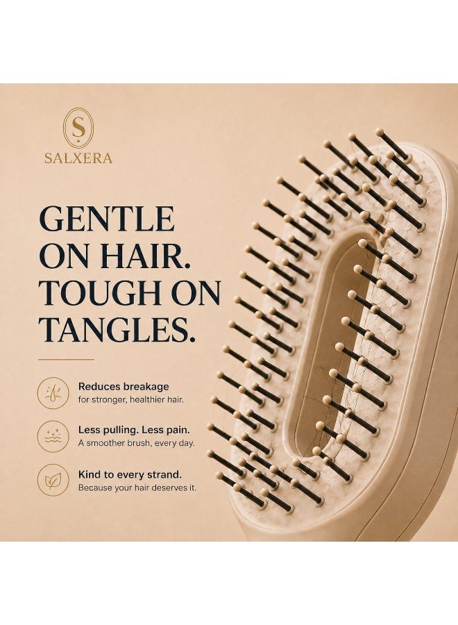 SALXERA Spray Hair Brush for Kids & Adults | Pain-Free Detangling Brush with Fine Mist | Reduces Hair Pulling & Breakage - Image 4