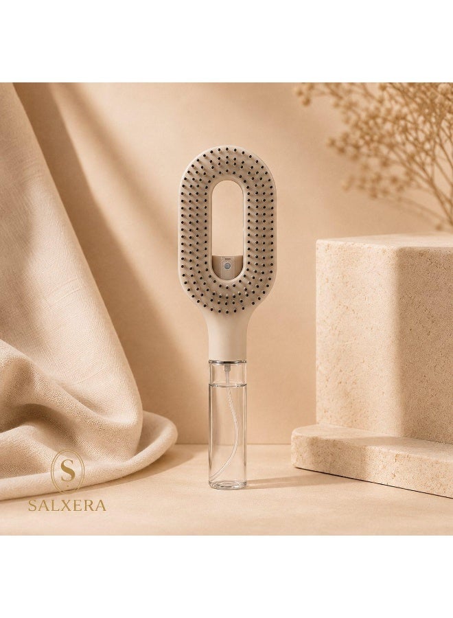 SALXERA Spray Hair Brush for Kids & Adults | Pain-Free Detangling Brush with Fine Mist | Reduces Hair Pulling & Breakage - Image 3