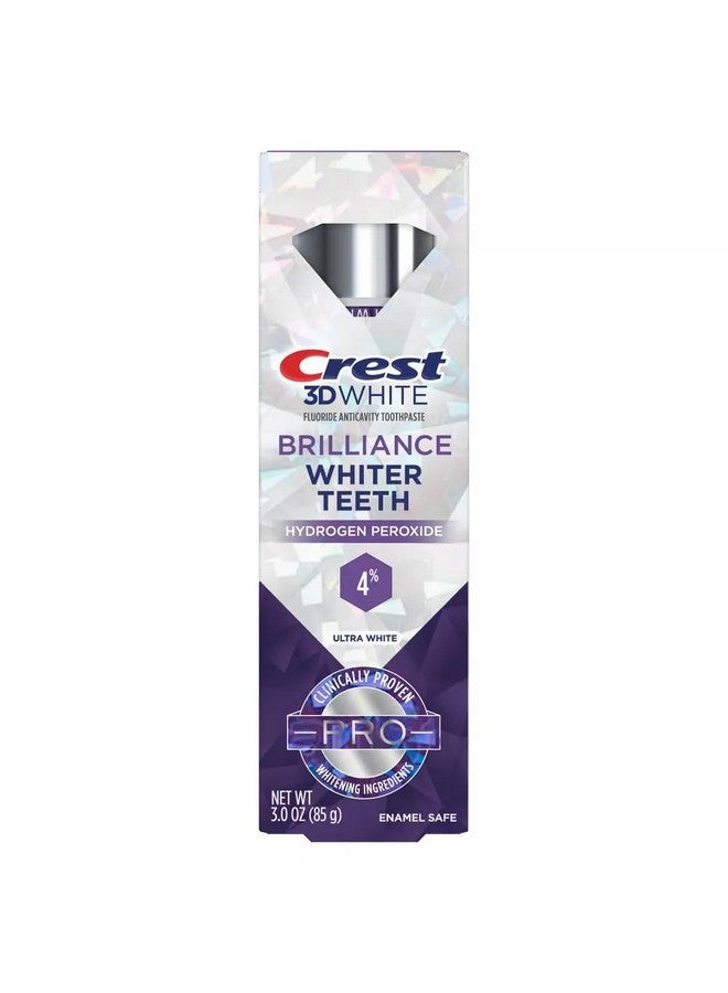 Crest 3D White Brilliance Whiter Teeth Pro Ultra White Toothpaste, 3oz (Pack of 3) - Image 2