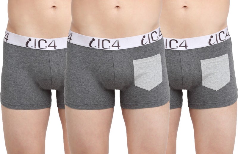 IC4 Store Grey Pocket Trunks for Men - Pack of 3 - Image 1