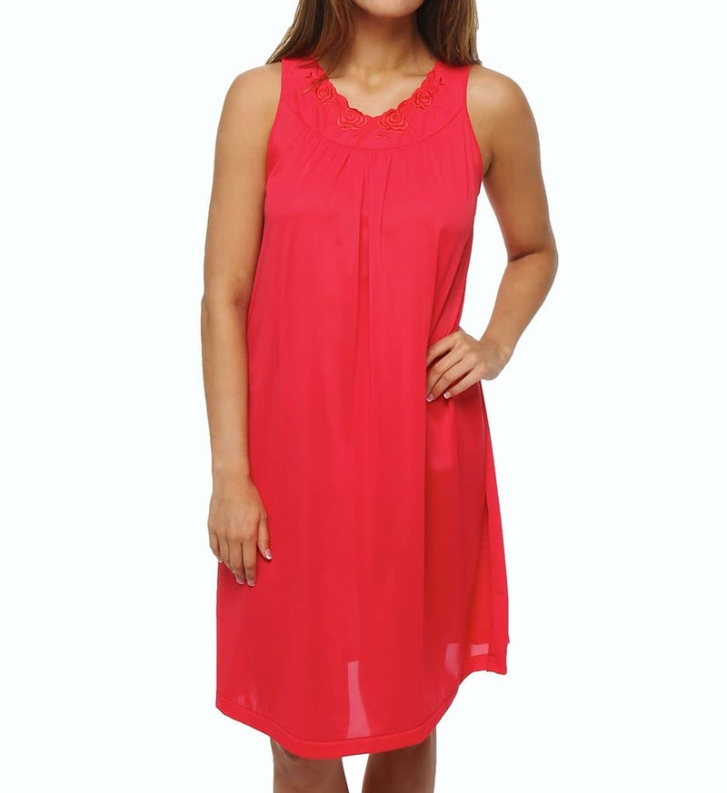 Shadowline womens Plus Size Petals40" Sleeveless Waltz nightgowns, Sea Foam, 2X US - Image 3