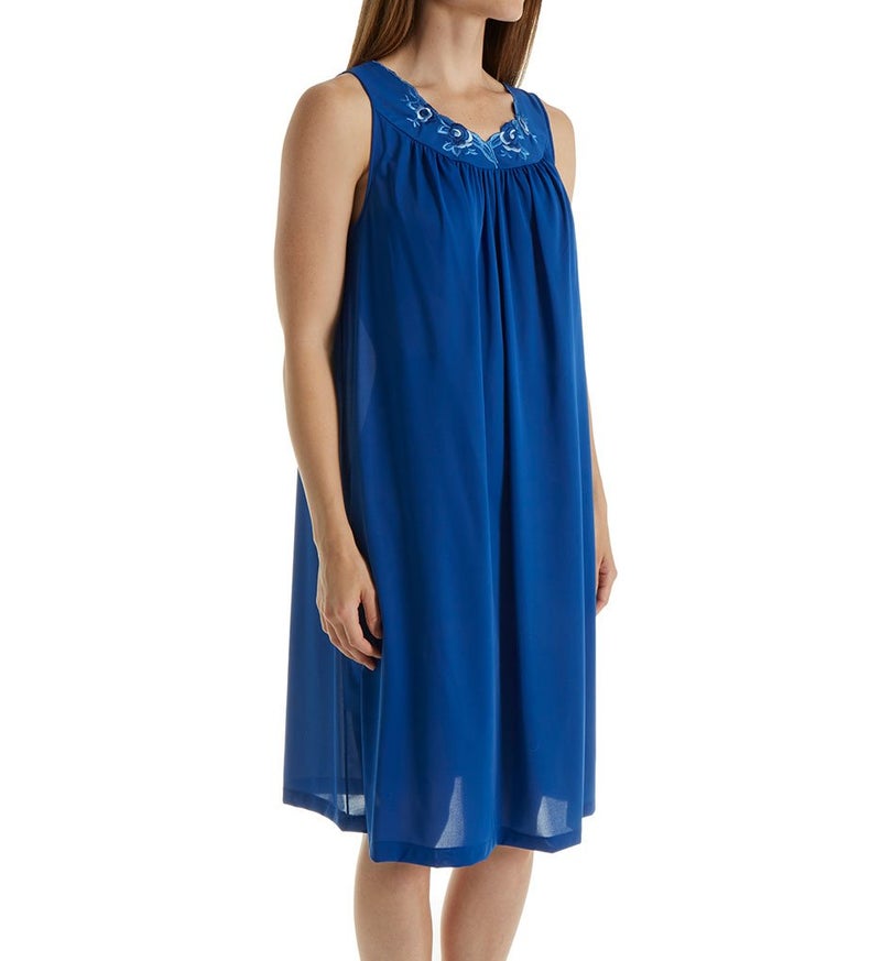 Shadowline womens Plus Size Petals40" Sleeveless Waltz nightgowns, Sea Foam, 2X US - Image 2