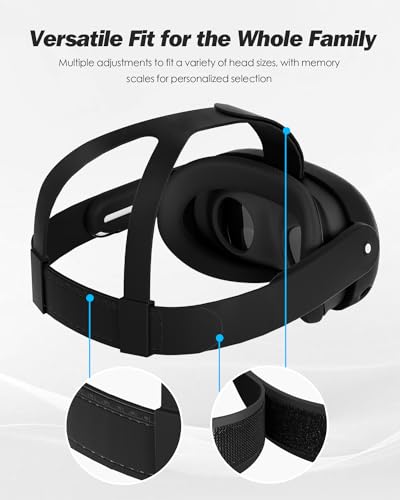 SUPERUS Silicone Head Strap & Protector Cover for Meta/Oculus Quest 3 Accessories - Latest All-in-One Design, Adjustable Lightweight Elite Strap Replacement Compatible with Meta/Oculus Quest 3 - Image 3