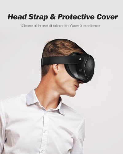 SUPERUS Silicone Head Strap & Protector Cover for Meta/Oculus Quest 3 Accessories - Latest All-in-One Design, Adjustable Lightweight Elite Strap Replacement Compatible with Meta/Oculus Quest 3 - Image 2