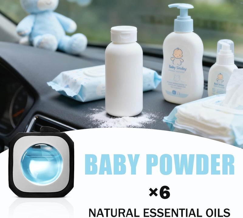 SCENTORINI Car Air Fresheners Vent Clip – 12 Pack Dual Scent Baby Powder & New Car - Image 5