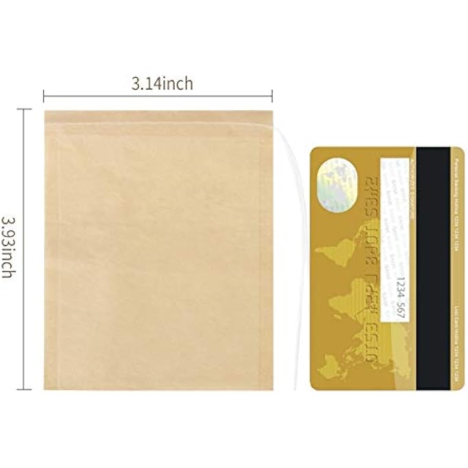 KUTONTECH 100 Pack Disposable Tea Filter Bag Unbleached Biodegradable Tea Bags For Loose TeaExcellent Permeability Empty Tea Infuser Sachets For Fragrant Tea Soup Bag And More315 X 394 - Image 4