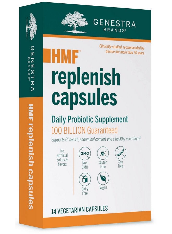 Genestra Brands HMF Replenish Capsules | Five Strains of Probiotics to Promote GI Health | 14 Capsules - Image 1