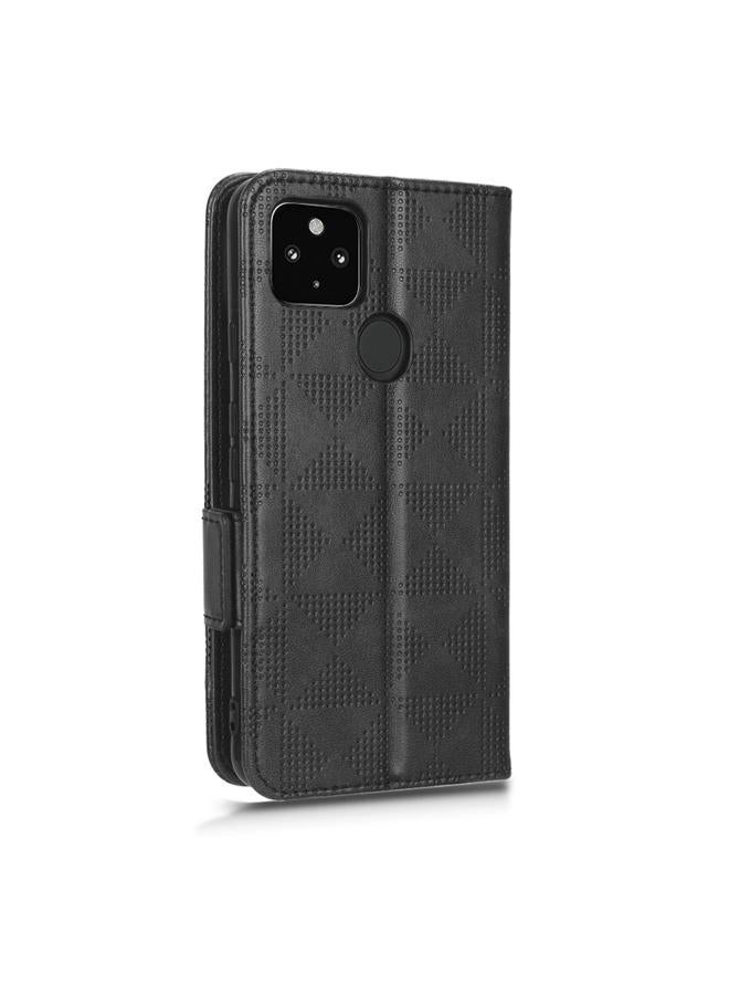 زبون جراب هاتف Google Pixel 4a 5G من الجلد بتصميم مثلث متماثل - Image 3