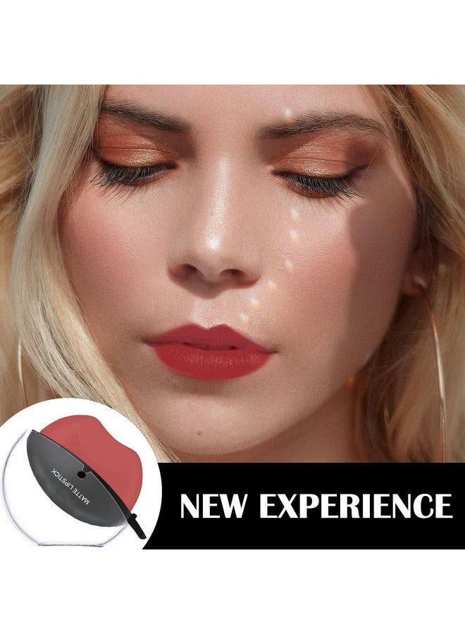 DAGEDA 3 Colors Matte Lipstick Set Matte Velvet Lipstick Lip Shape Lazy Lipstick Long Lasting High Pigmented Non Stick Cup Lip Gloss Waterproof Easy To Color Lipstick Lazy Lip Makeup(Color A) - Image 4