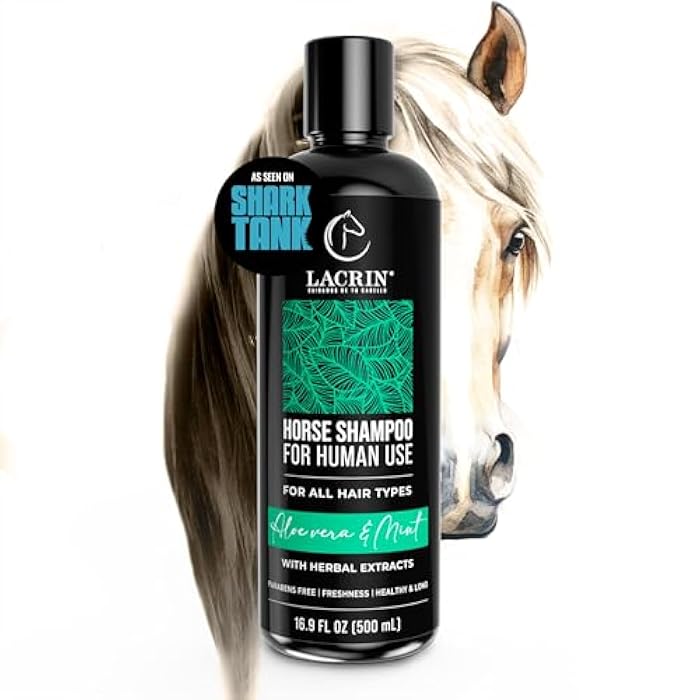 Aloe Vera and Mint Horse Shampoo for Human Use – As Seen on Shark Tank – Gentle, Hydrating, Paraben-Free, Sensitive Scalp Shampoo for Hair Growth & Strengthening, 16.9 Fl Oz, 1-Pack - Image 1