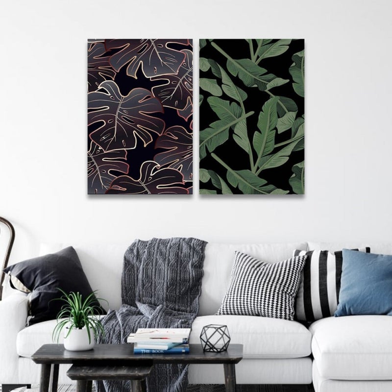 Marktna Double canvas painting with a nature design, total size 80x60 cm - Image 1