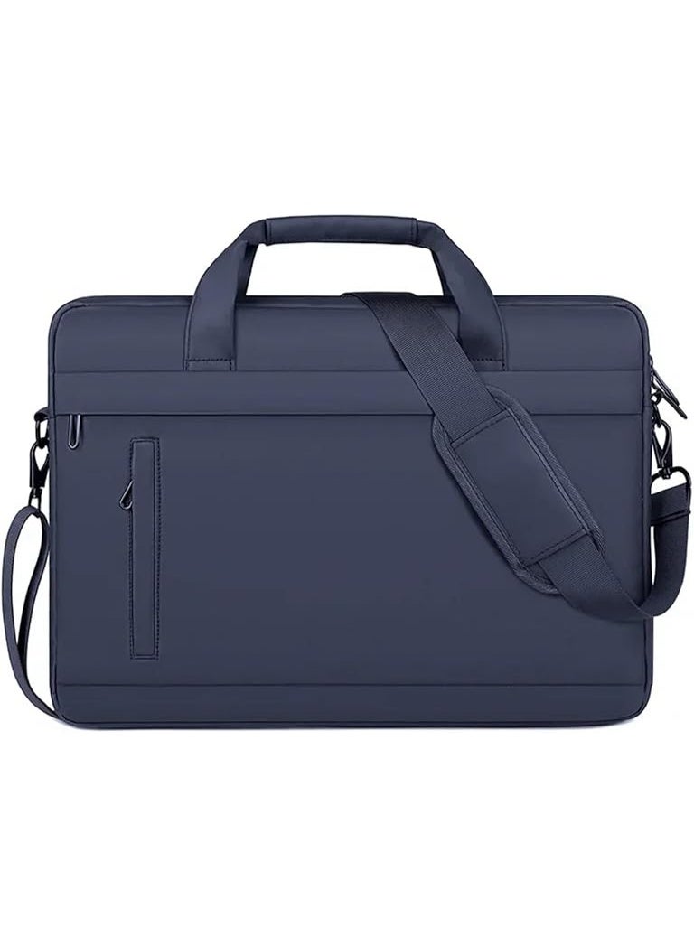 Nadrab 15.6-inch laptop bag, lightweight laptop bag, business travel handbag, waterproof shoulder bag, unisex office bag (blue) - Image 1