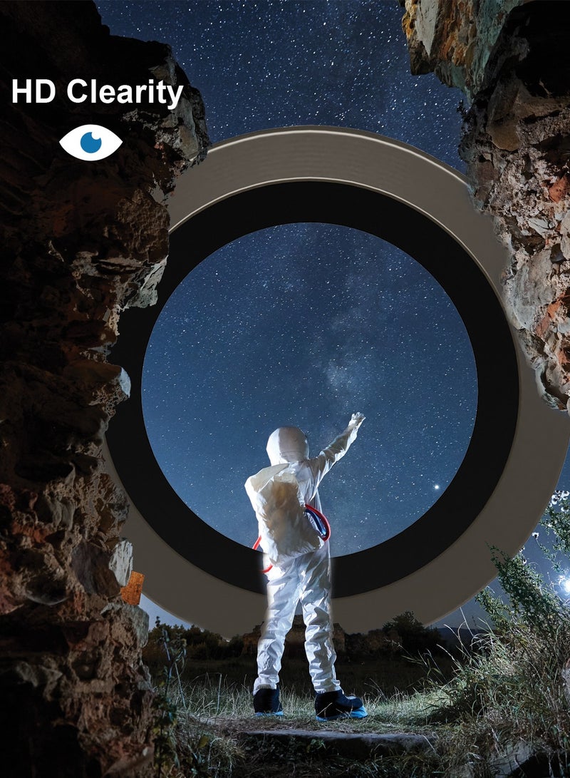 ماكس آند ماكس واقي عدسة الكاميرا لهاتف iPhone 15 Pro / 15 Pro Max - زجاج شفاف مقسّى مع حواف من الألومنيوم، طلاء مضاد للانعكاس، واقي عدسة مقاوم للخدش - تيتانيوم طبيعي - Image 2