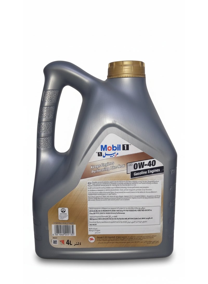 Mobil 1 SAE 0W-40 Advanced Full Synthetic Engine Oil – 4 Liters – European Car Formula - Image 2