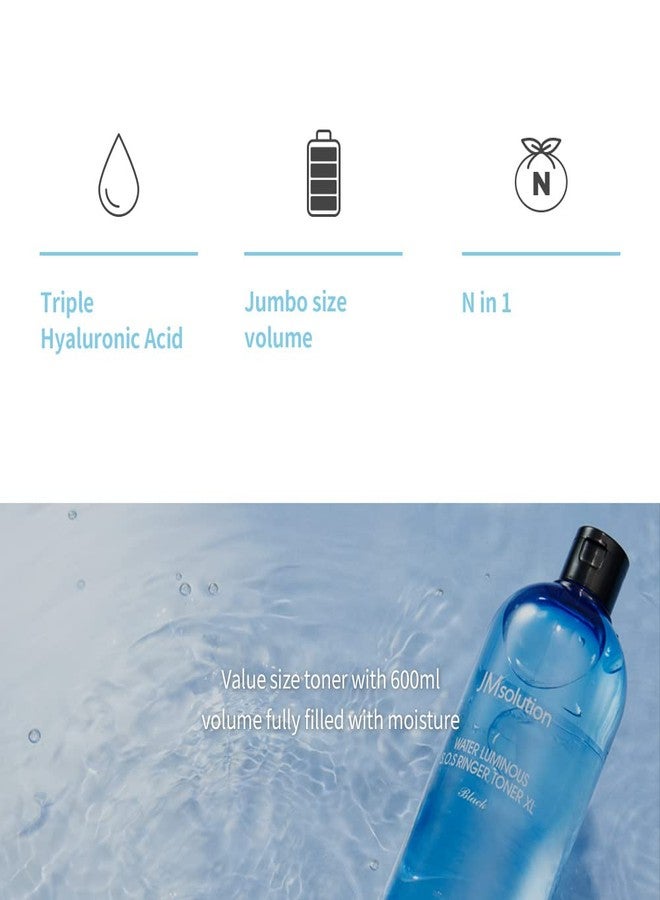 JMsolution Water Luminous Toner X Large 600ml (20.28floz) Black -Korea Skin Care Moisture - Image 2