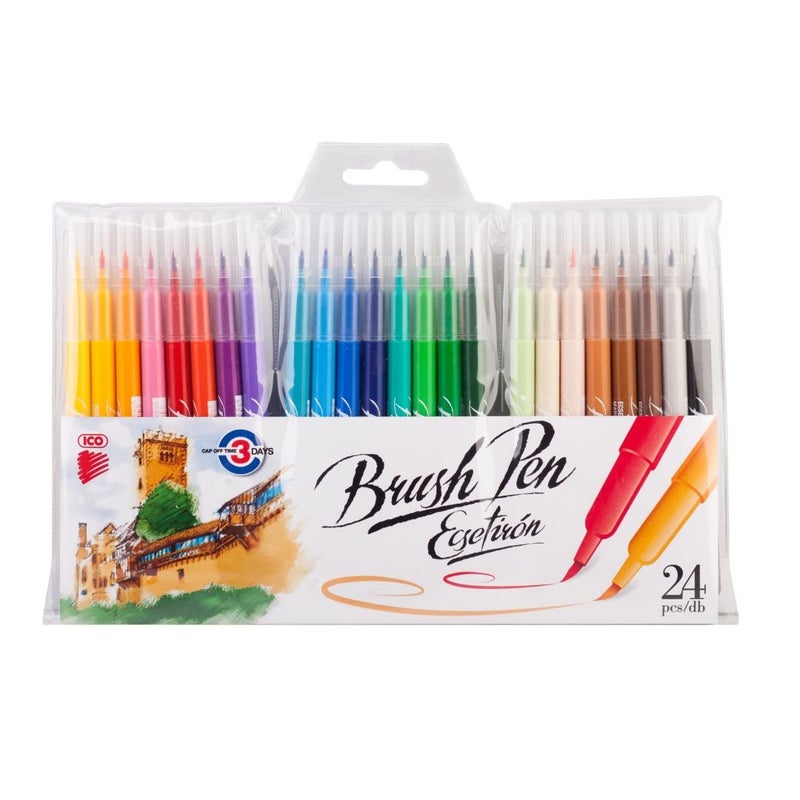 ICO Brushpen - Wallet of 24 Assorted Colours - Image 4