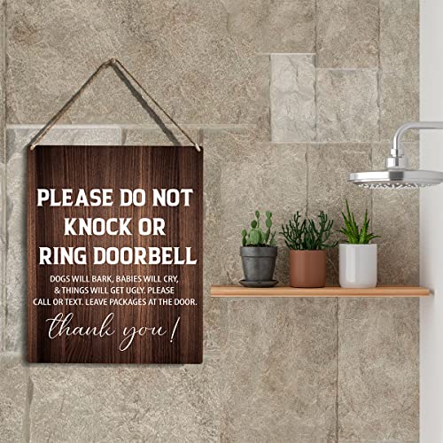 YCYD No Soliciting Sign - Wooden Hanging Sign for Home - 10x8 Inches - Image 5