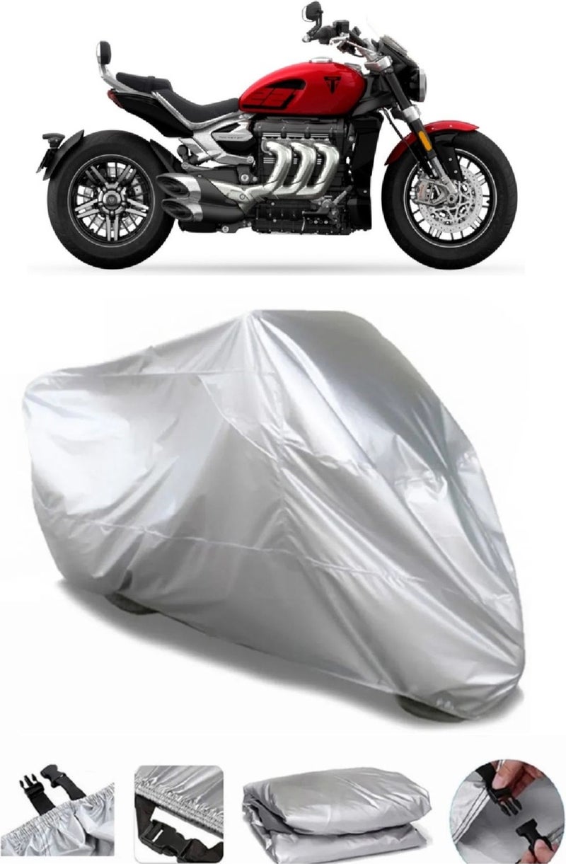 Breen Triumph Rocket 3 Gt Grey Waterproof Motorcycle Canvas Premium  - Image 1