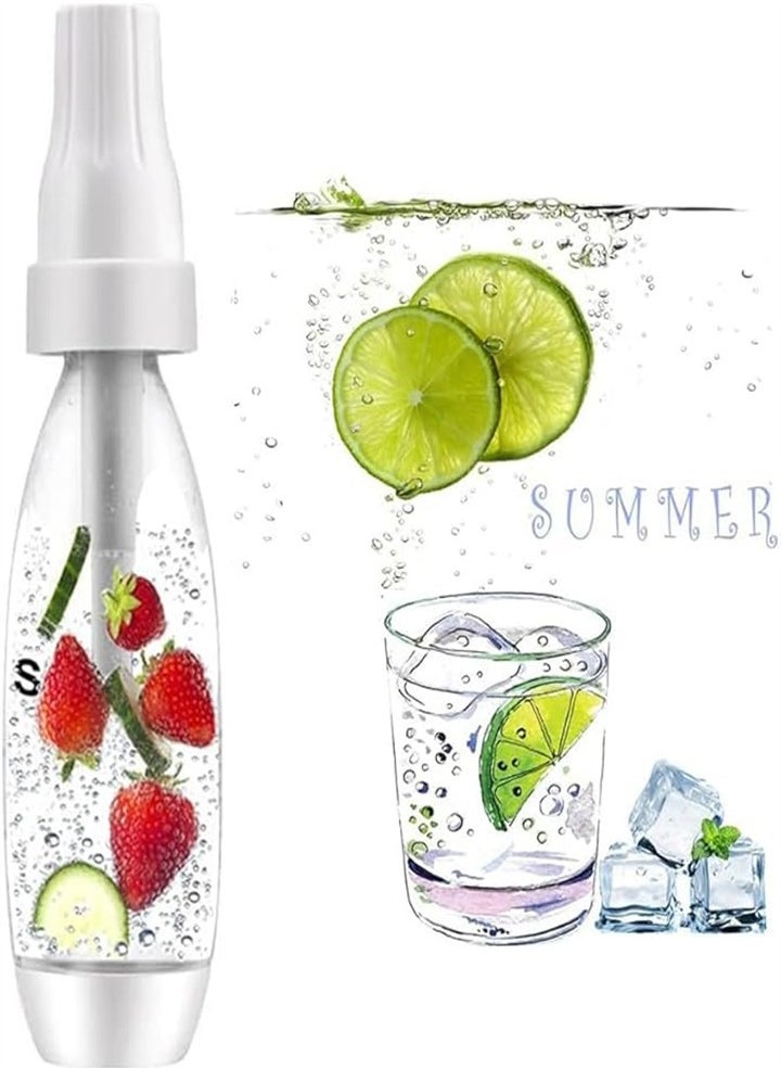 Generic - Soda Water Maker Stainless Steel Sparkling Water Machine for Home Carbonation Machine with BPA Free PET 1L Carbonation Bottle with 10 CO2 Cylinders (White) - Image 1