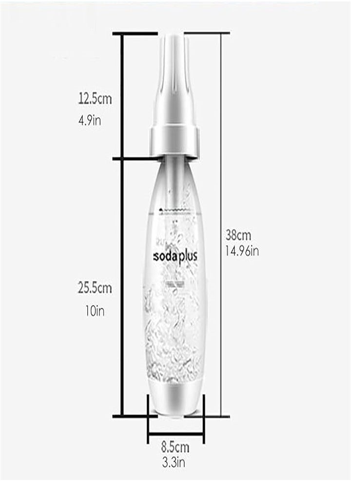 Generic - Soda Water Maker Stainless Steel Sparkling Water Machine for Home Carbonation Machine with BPA Free PET 1L Carbonation Bottle with 10 CO2 Cylinders (White) - Image 1