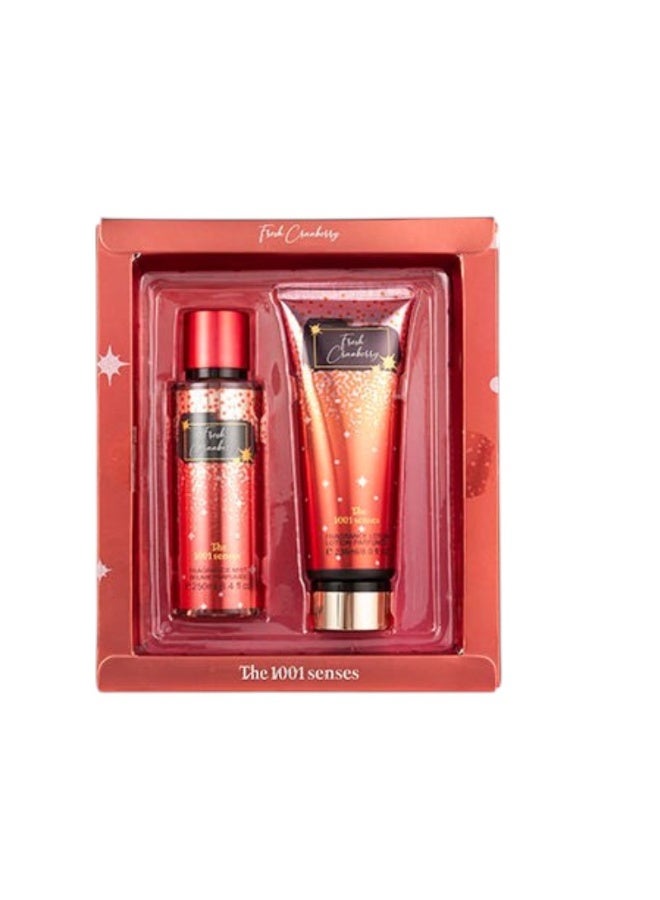 Fresh Cranberry Body Care Gift Set - Fragrance Mist (250ml) & Lotion (236ml) - Image 2