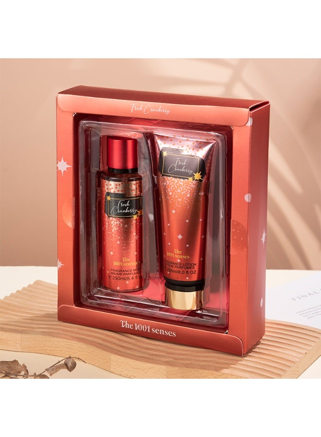 Fresh Cranberry Body Care Gift Set - Fragrance Mist (250ml) & Lotion (236ml) - Image 3