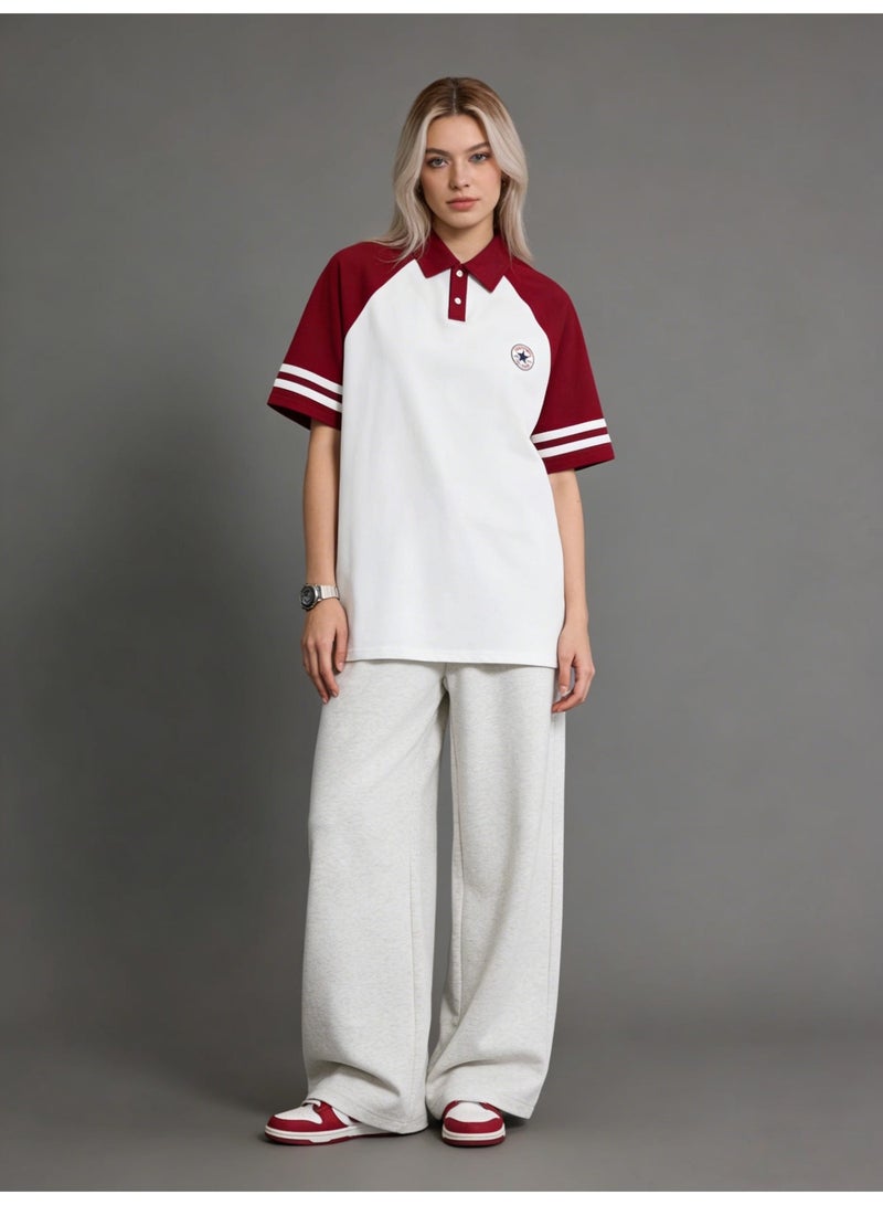 كونفرس CONVERSE الكلاسيكية | أكاديمية لون الرياح Polo قميص قصير الأكمام الذكور والنساء نفس النوع التنفس البارد الأدوات - Image 3