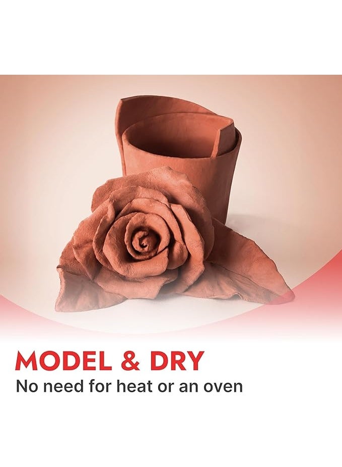 Das-Air Hardening Modelling Clay 1 kg Terracotta-387600 - Image 3
