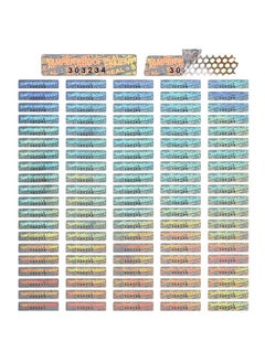 Marspark 500 Pieces Silver Security Tamper Evident Seals Stickers Void Original Genuine Authentic Hologram Labels Tamper Proof Evident Stickers Sequential Serial Numbering, 0.24 X 1 Inch  - Image 1