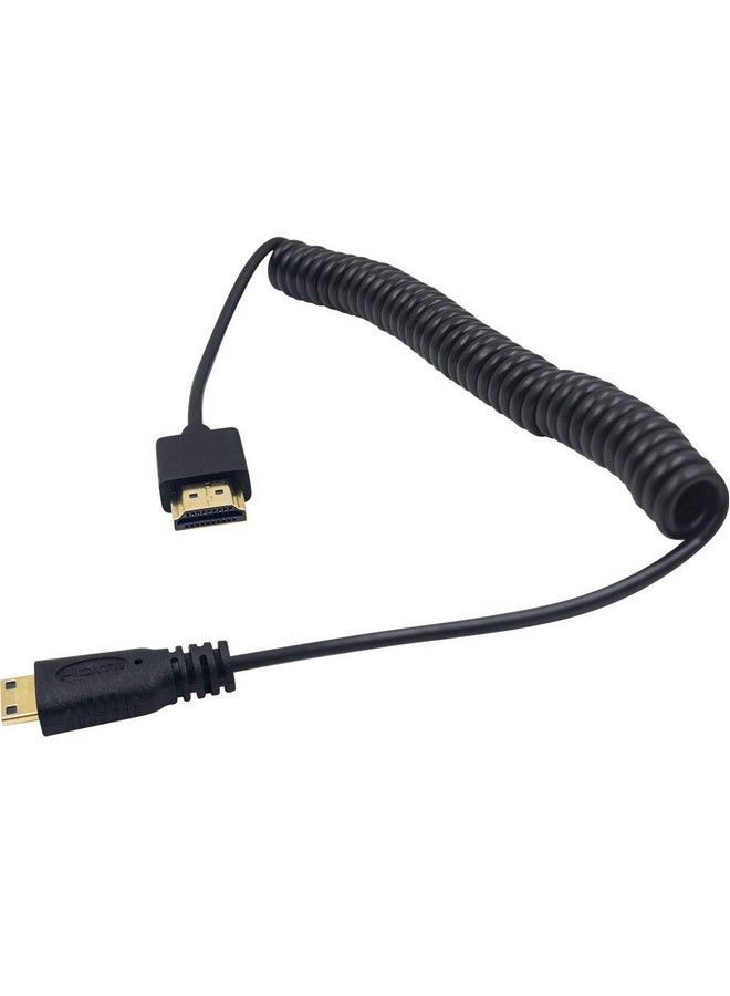 Duttek Mini Hdmi To Hdmi Cable Hdmi To Mini Hdmi Cable Ultrathin Hdmi Male To Mini Hdmi Male Coiled Cable Support 4K Ultra Hd 1080P 3Dfor Projector Monitor Camcorder(Hdmi 2.0) (1.8M 6Ft) - Image 3