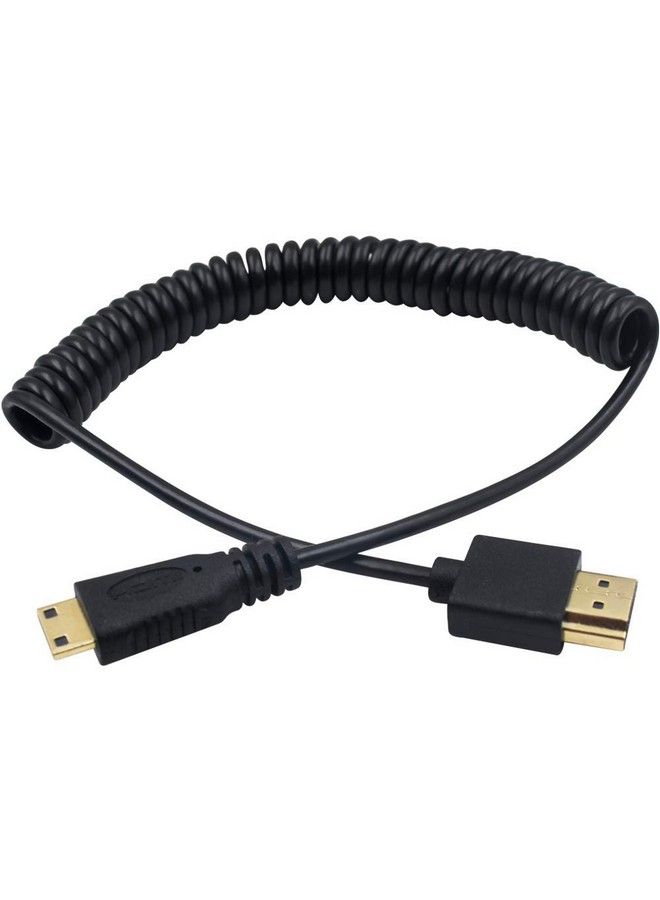Duttek Mini Hdmi To Hdmi Cable Hdmi To Mini Hdmi Cable Ultrathin Hdmi Male To Mini Hdmi Male Coiled Cable Support 4K Ultra Hd 1080P 3Dfor Projector Monitor Camcorder(Hdmi 2.0) (1.8M 6Ft) - Image 4