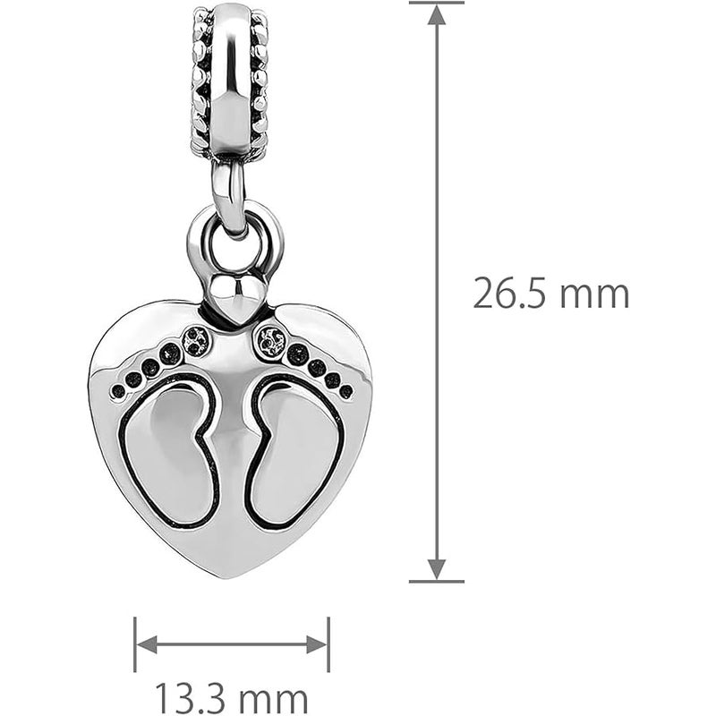 LSxAB Lucky Clover Heart Charm for Bracelets Necklaces Pendants Rose Gold Silver Twotone Lucky Charm Bead gift bead for Women Family Sister Wife - Image 3